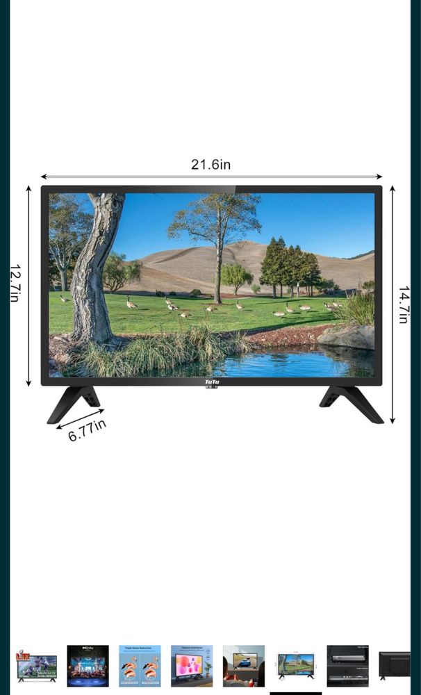 Telewizor TuTu 24 cale, telewizor z płaskim ekranem HD LED 720