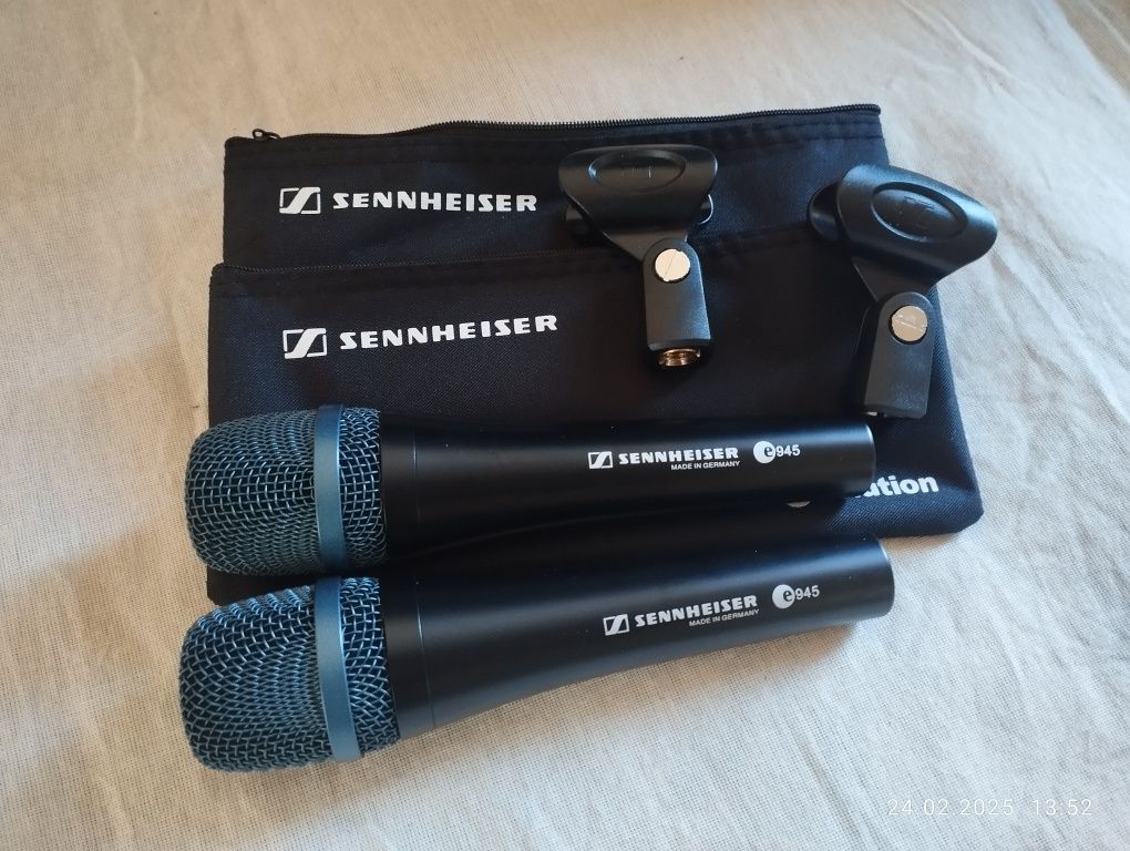 Dwa mikrofony Sennheiser e945