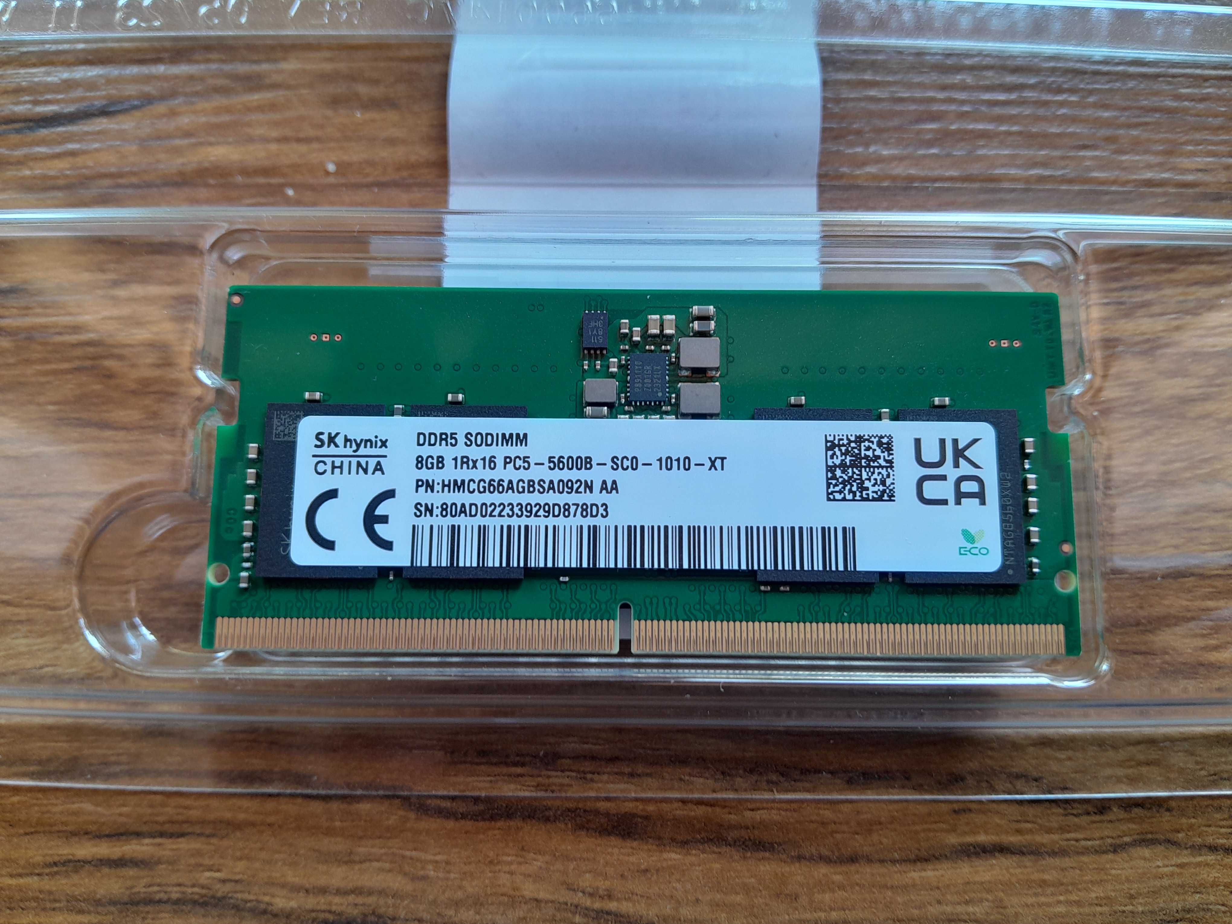 Pamięć RAM SK Hynix DDR5 so-dimm 8GB 1Rx16 pc5 5600b