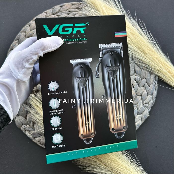‼️АКЦІЯ‼️Набір для стрижки VGR 2in1 голови бороди вусів та окантовки