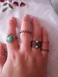 Conjunto aneis dourados