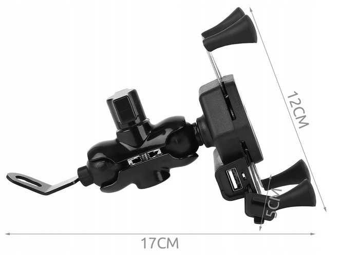 Nowy UCHWYT na Telefon 3D z Ładowarką USB MORETTI Rower Motocykl ATV