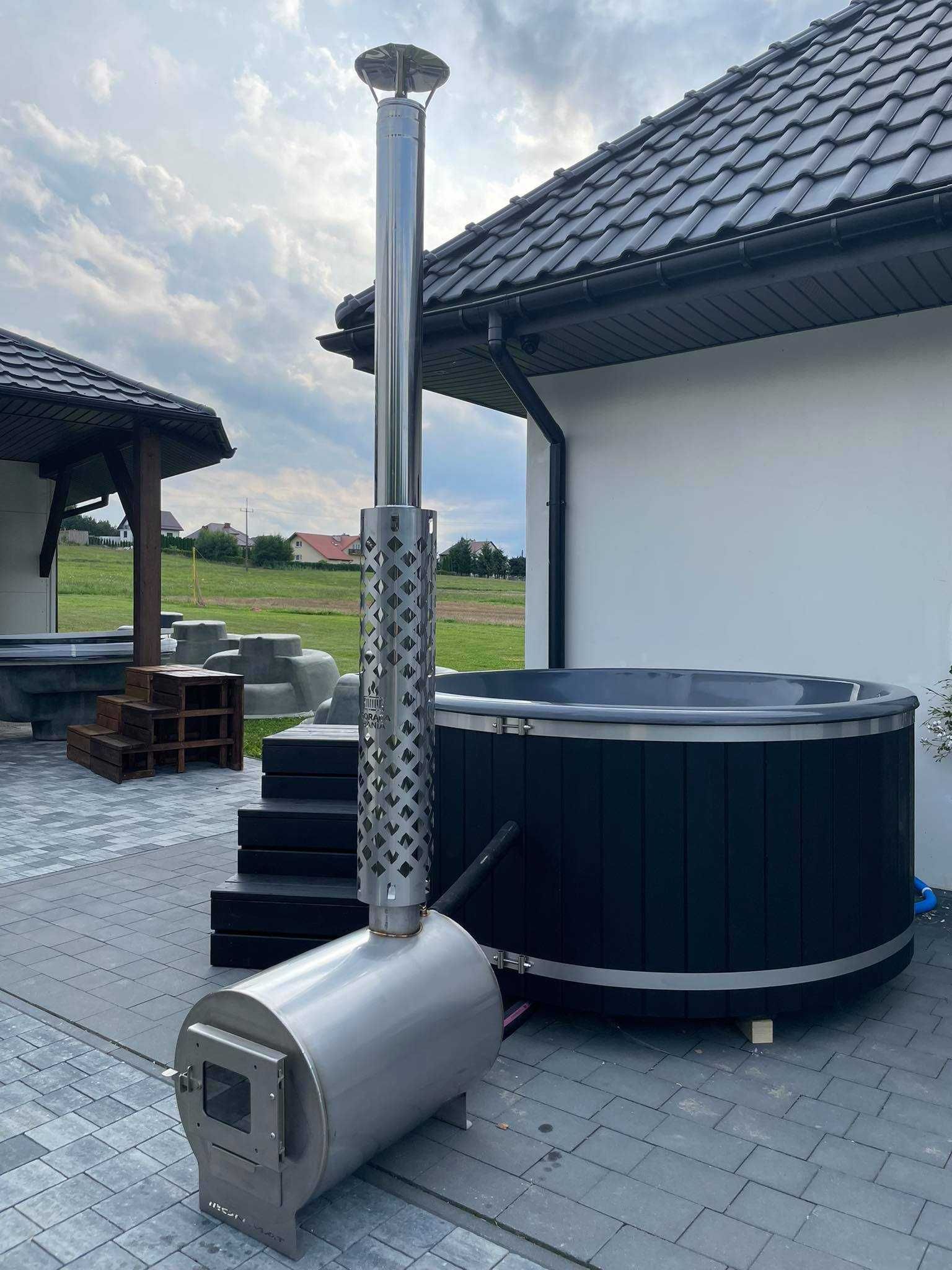 PRODUCENT Ruska Bania Ogrodowa Jacuzzi HOT TUB - piec zewnętrzny