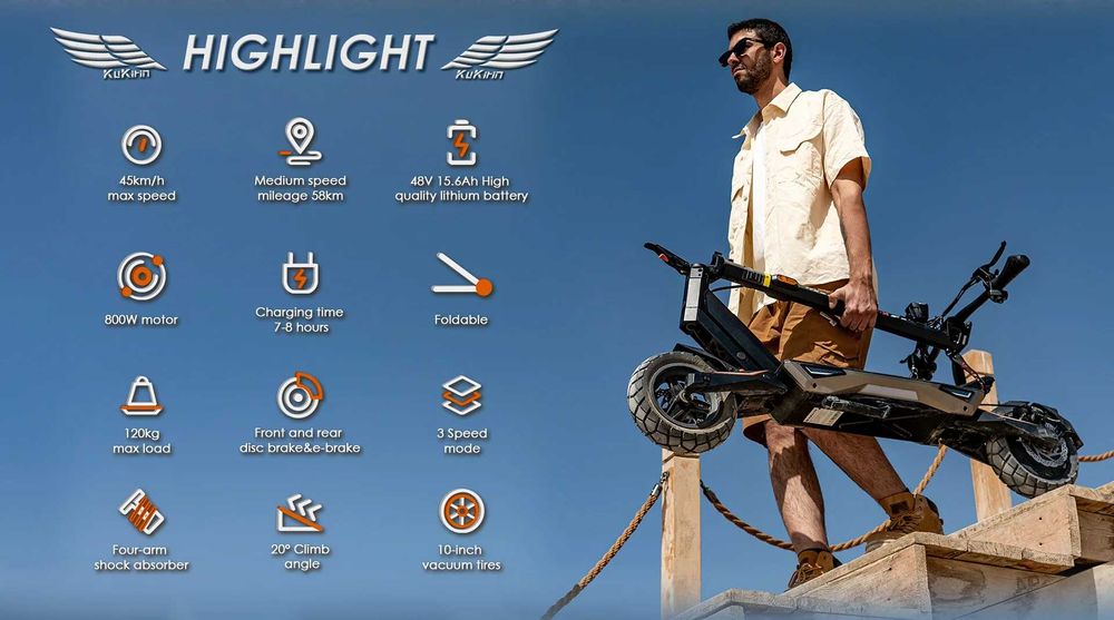 KUKIRIN T3, 720WH, 45KM/H, Hulajnoga Elektryczna