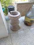 Floreira de granito rosa