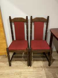 Stół z kompletem 6 krzeseł lite drewno