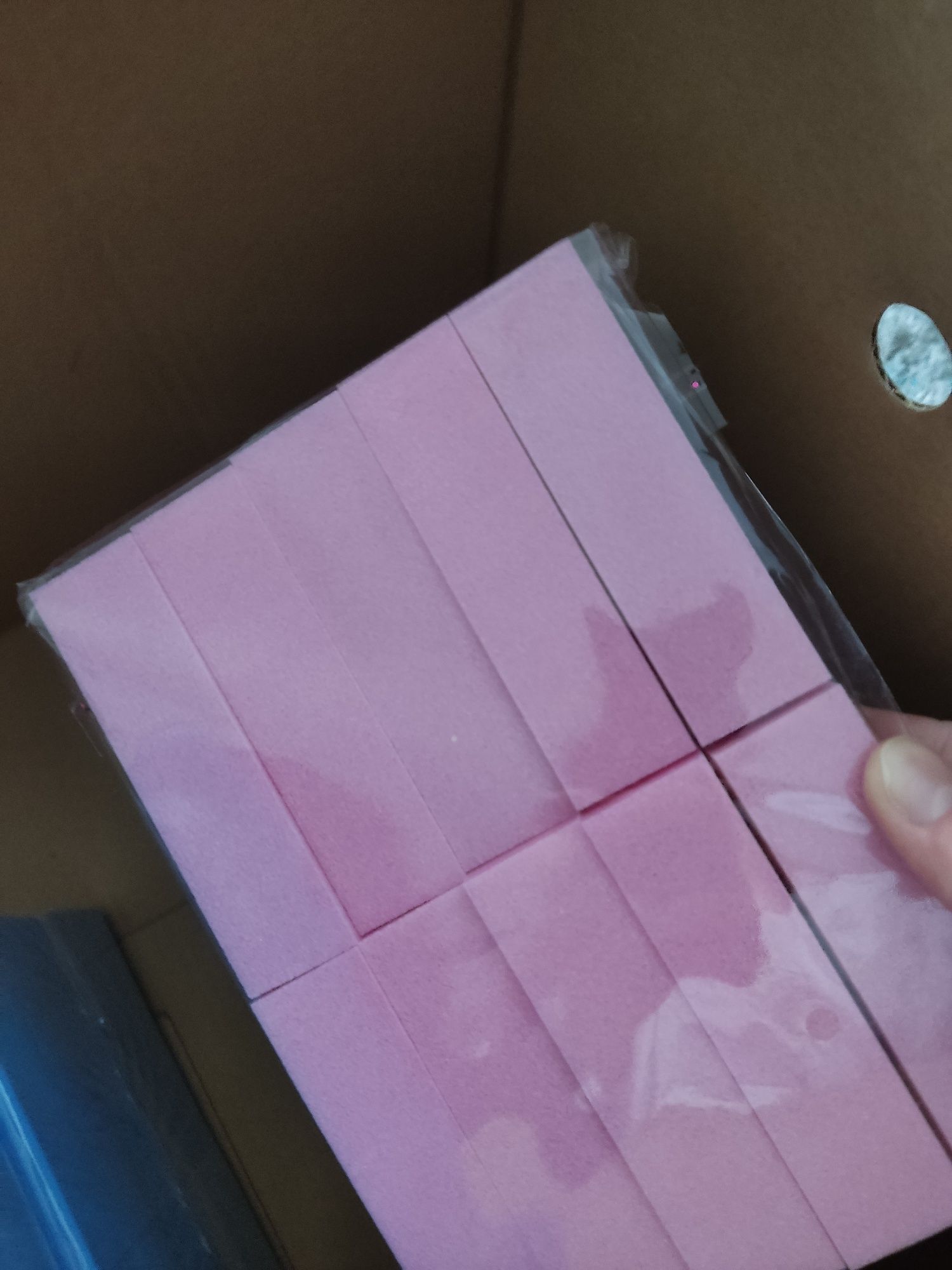 Nowy zestaw 10 bloków polerskich blok polerski różowy mani akcesoria