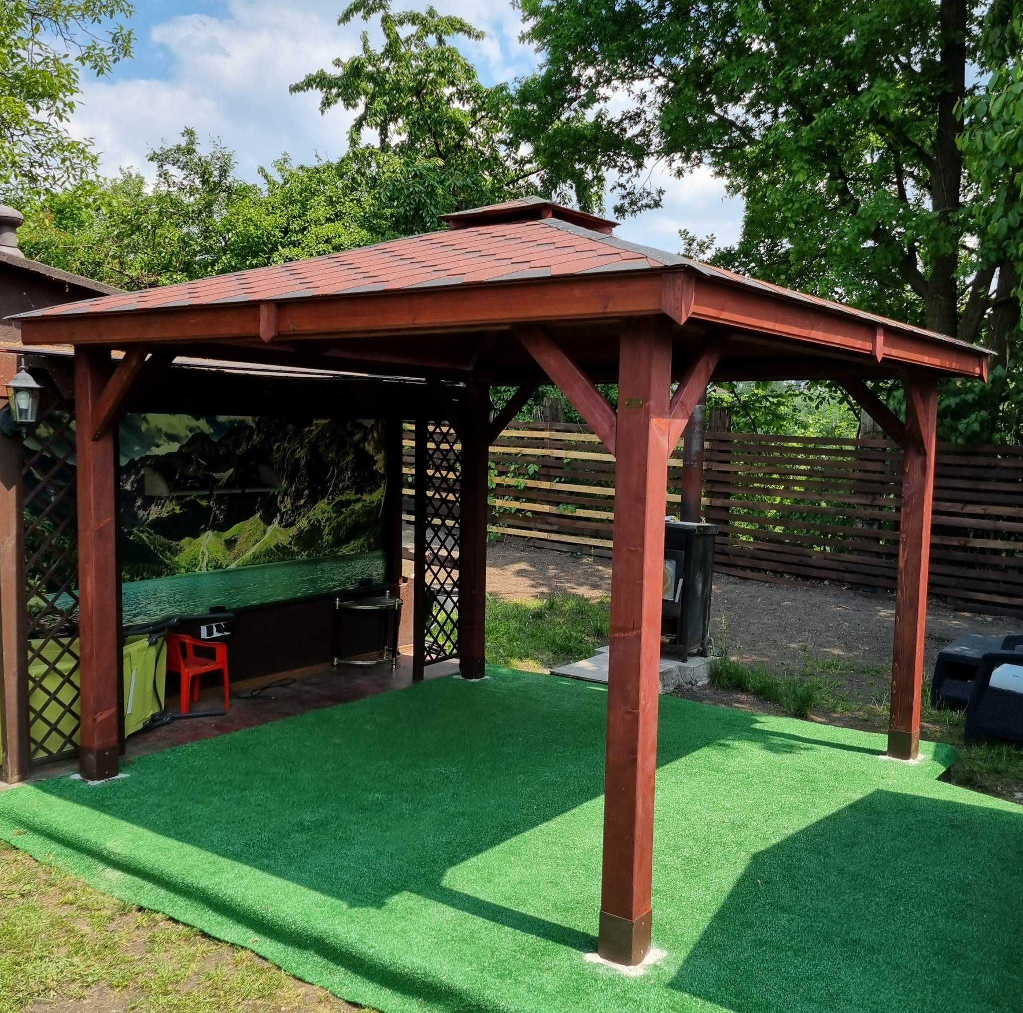 Altana ogrodowa MALTA 3x3  altanka wiata pergola zadaszenie słupy12x12