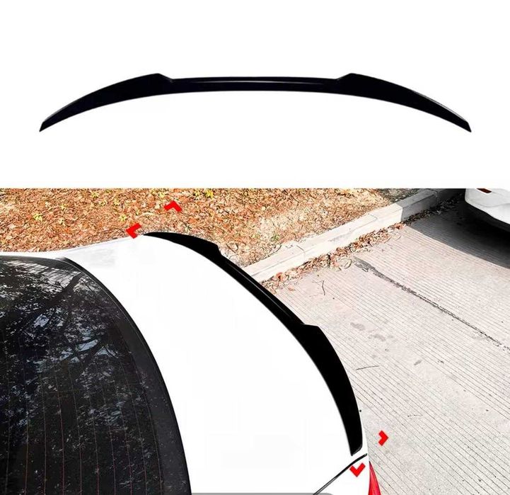 Спойлер BMW style M4 F30 F32 3 4 series 2012 - 2028 цвет черный глянец