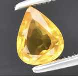 Safira natural amarela 0.52 ct