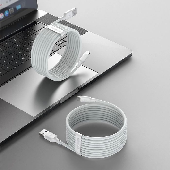 Baseus 2x kabel USB - USB C szybkie ładowanie 40W 5A 1,5 m biały