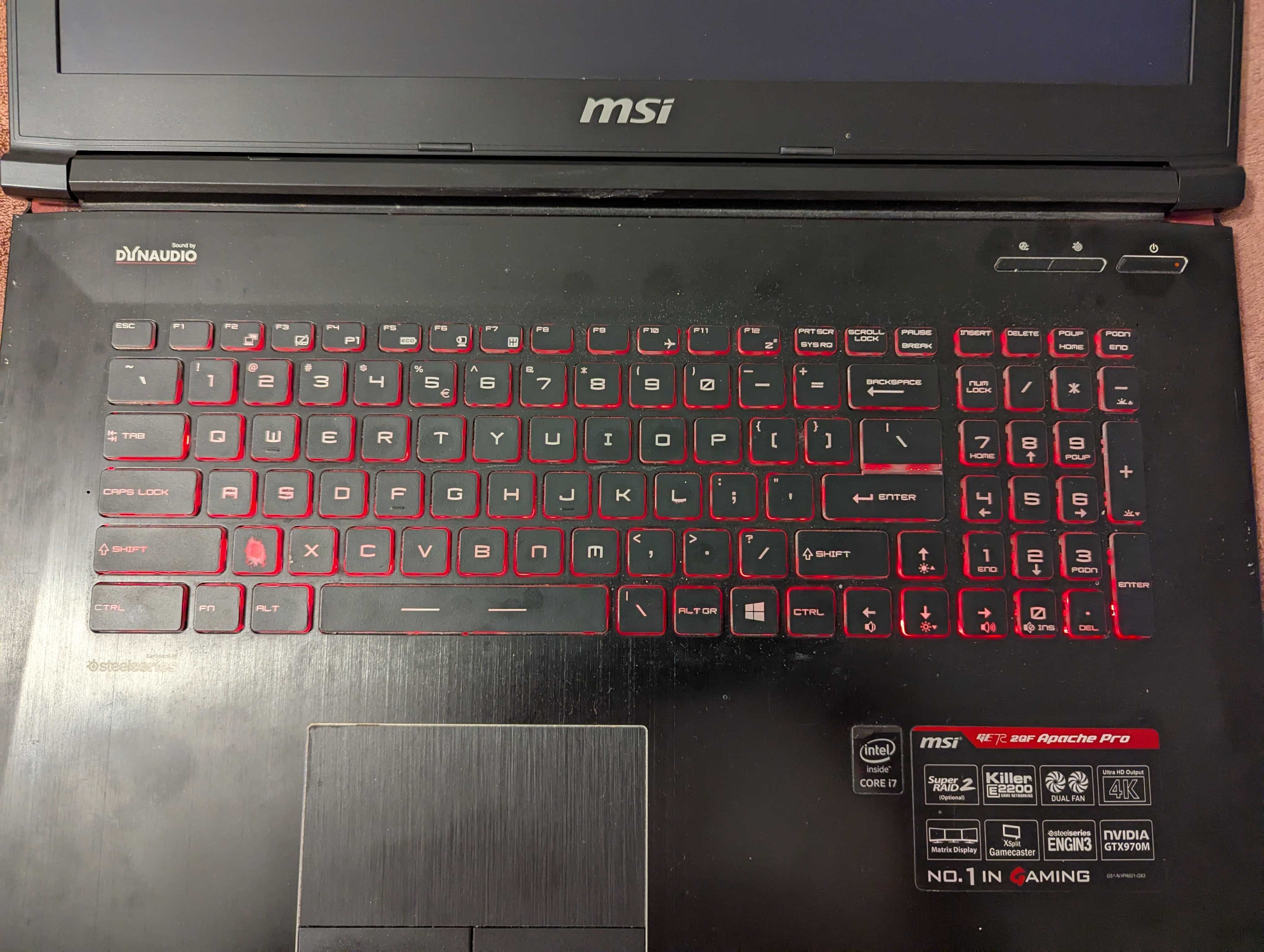 Laptop MSI GE72 2QF, Intel i7-4720HQ, ekran 17,3", SSD+HDD, sprawny!