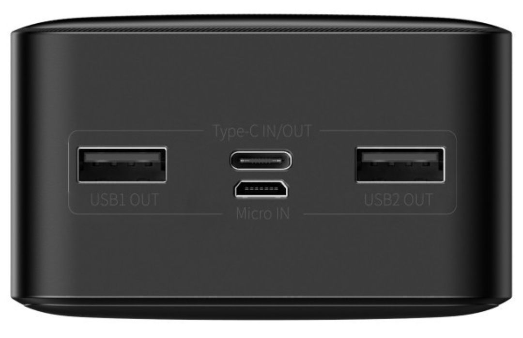 Надійний павербанк Baseus 30000mAh 15W Black. Power Bank Baseus Bipow