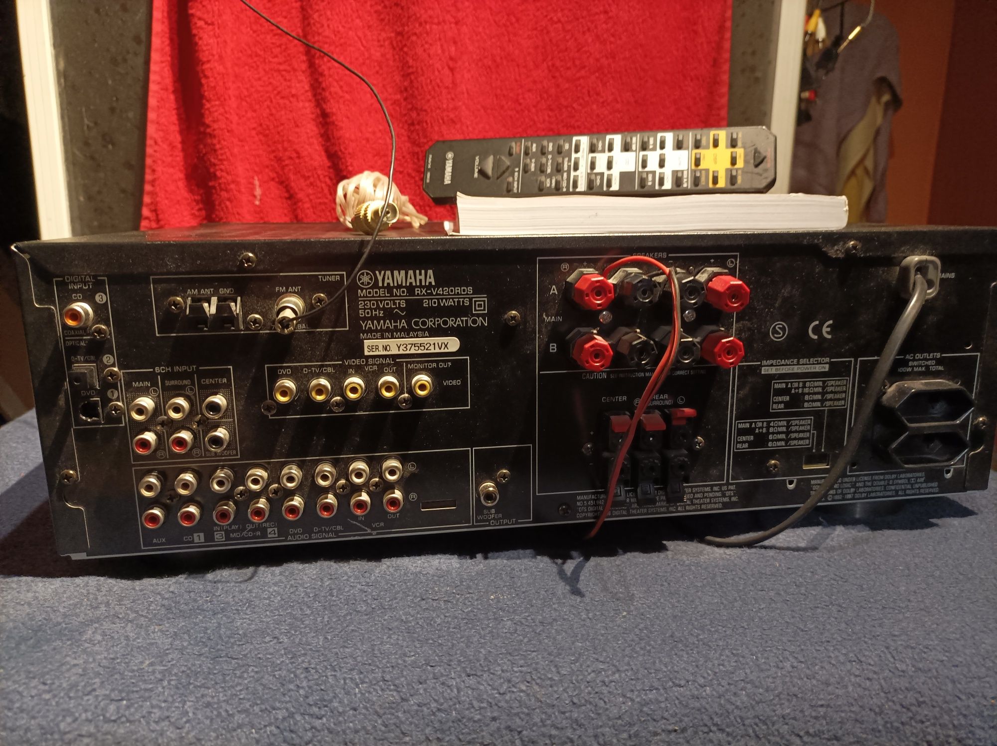 Amplituner Yamaha RX-V420RDS+pilot,papiery. Solidny! Idealny stan! Tan