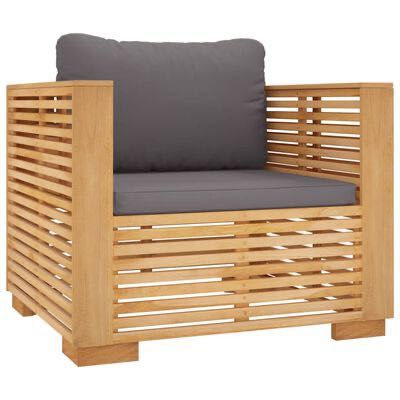 12 pcs conjunto lounge jardim c/ almofadões madeira teca maciça