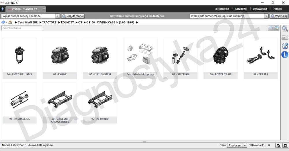 CNH Case New Holland Katalogi Części Maszyny Rolnicze Agro NGPC