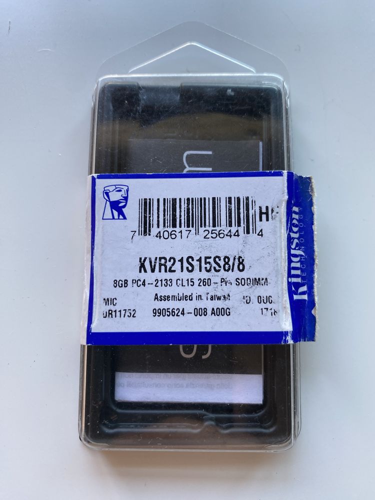 Memória portátil RAM Kingston 8GB DDR4