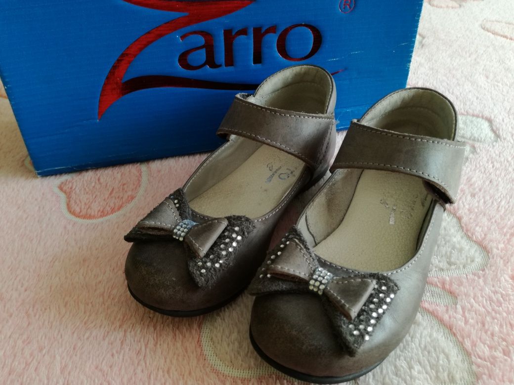 Skórzane buty Zarro, balerinki skóra