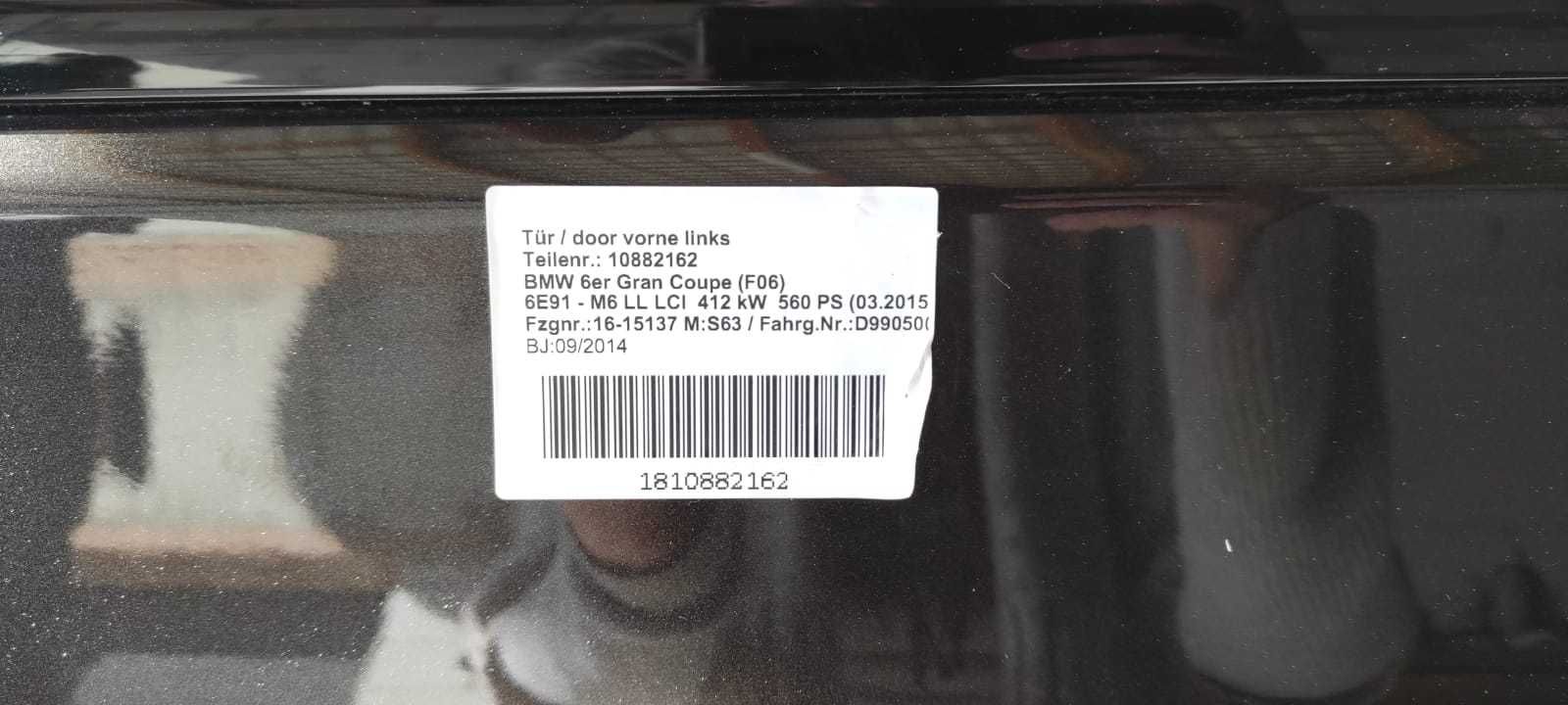 Drzwi do BMW 6 Grand coupe czarne