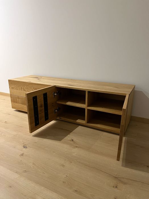 Szafka rtv dębowa pod telewizor drewno dąb
