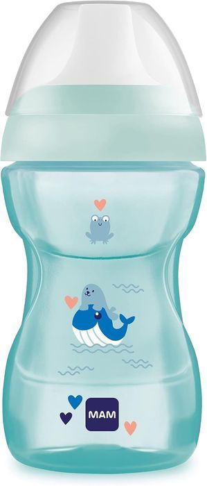 MAM Fun to Drink KUBEK dla dzieci 8 m+ 270 ml wieloryb jasnoniebieski