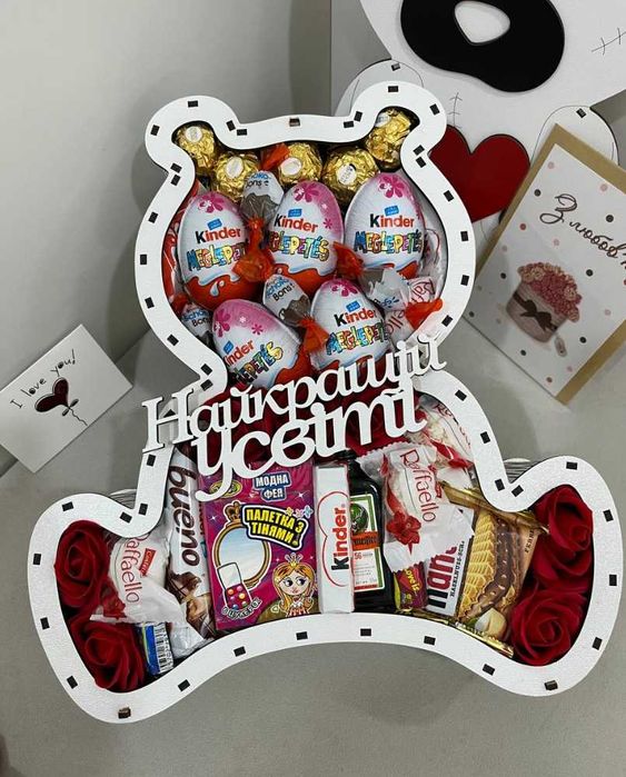 Солодкий бокс, Новорічний подарунок, Сладкий подарок девушке