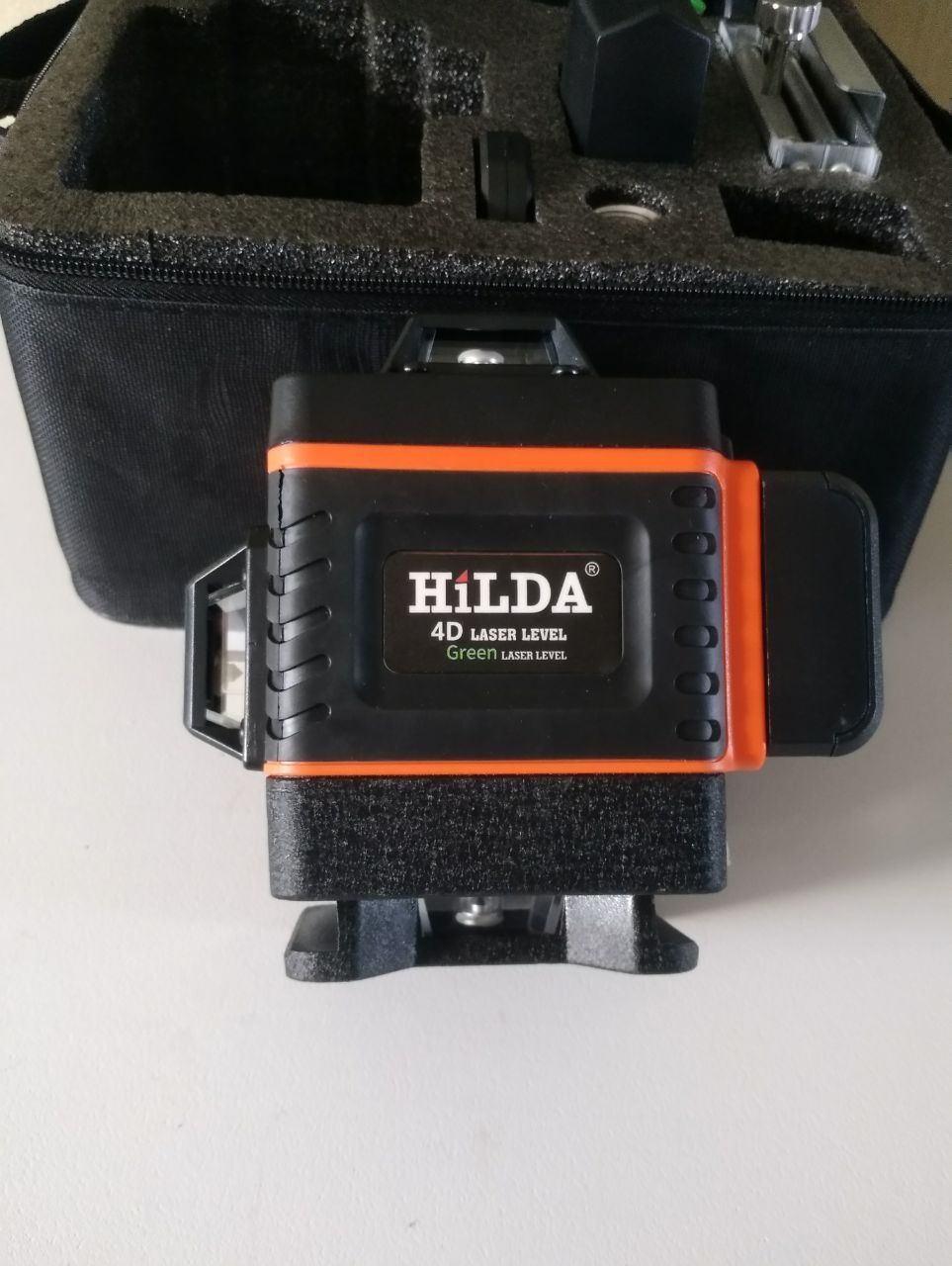 ПОВНИЙ комплект Hilda 4D 16 ліній ЗЕЛЕНИЙ Лазерний рівень нівелір 4D