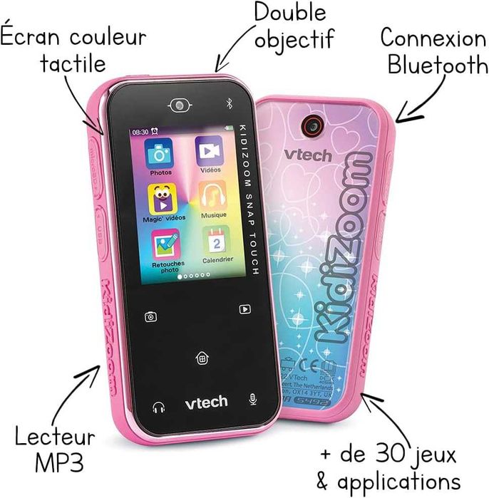 VTech - Kidizoom Snap Touch Rose Przenośny Aparat Cyfrowy