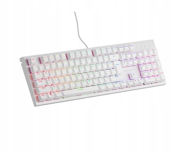 Klawiatura Mechaniczna Genesis Thor 303 Rgb Outemu Peach Silent Biała