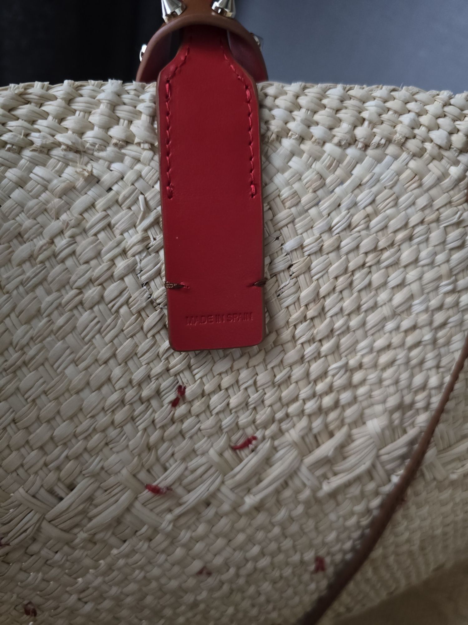 Christian Louboutin koszyk, raffia