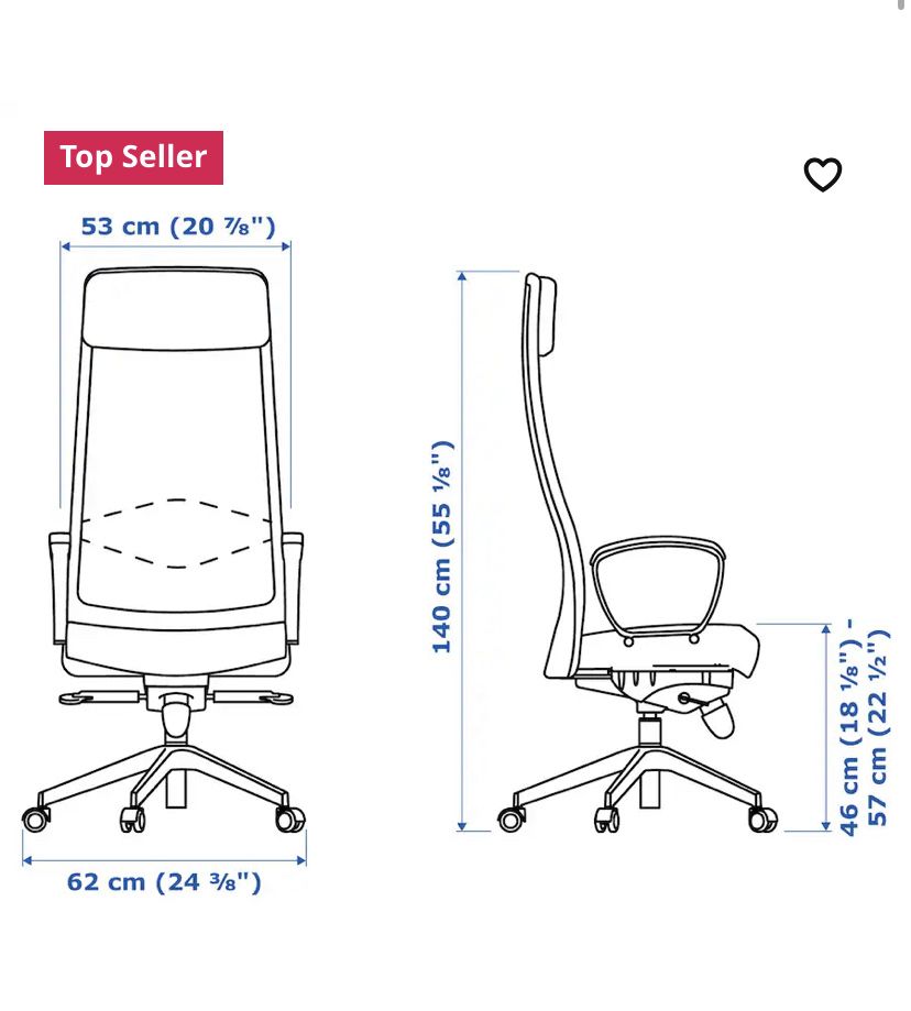 Ikea MARKUS krzesło obrotowe, biurowe