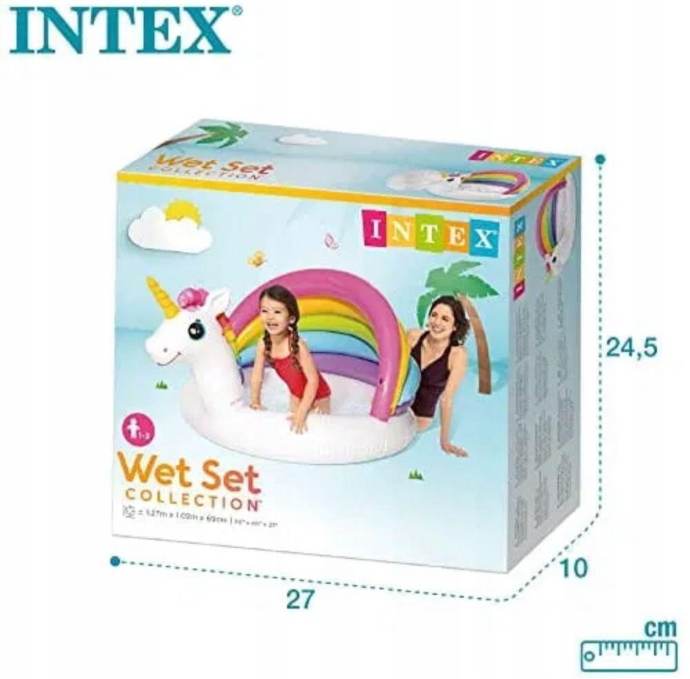 Basen Brodzik dmuchany jednorożec z daszkiem INTEX 57113