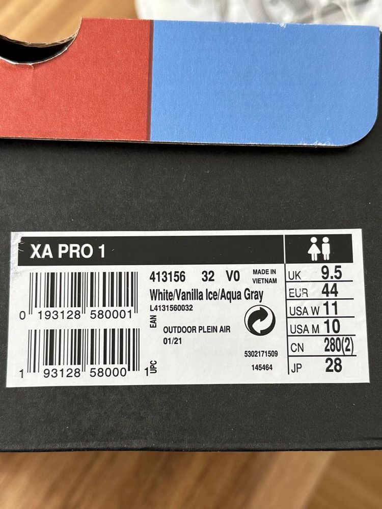 Salomon XA Pro 1 White кросівки Нові 44 розмір Оригінал