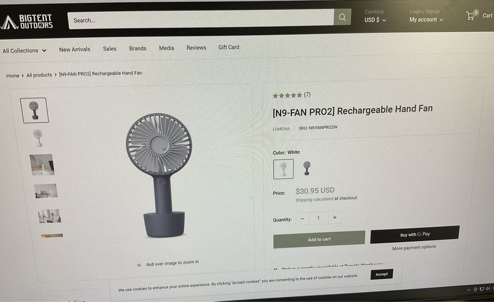 Портативний вентилятор N9-FAN Pro