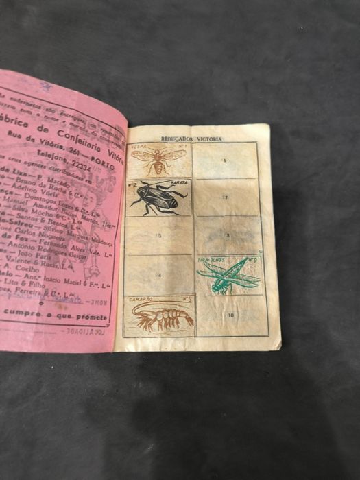 Caderneta cromos rebuçados vitoria