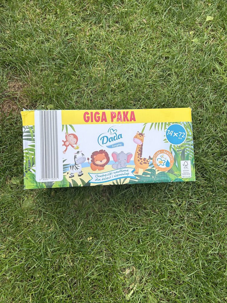 Chusteczki nawilżane dla dzieci niemowląt giga paka dada everyday