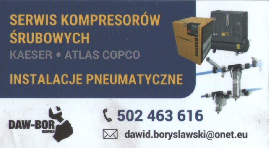 Serwis, naprawa kompresorów śrubowych ALUP MARK ATLAS COPCO KAESER