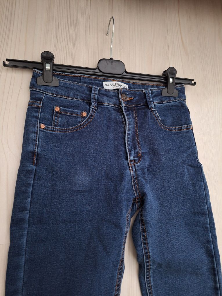 Spodnie jeansy rurki obcisłe xxs