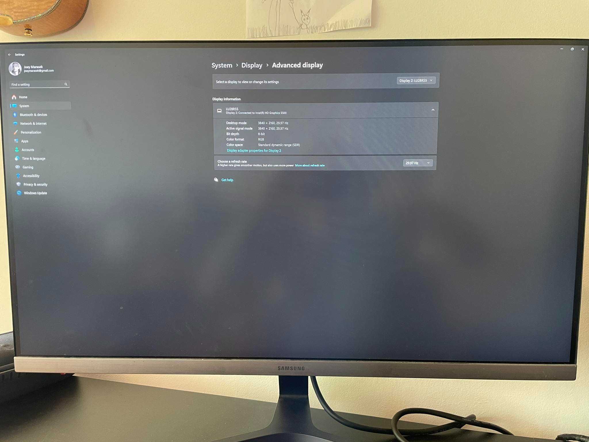 Samsung LU28R55 UHD HDR monitor