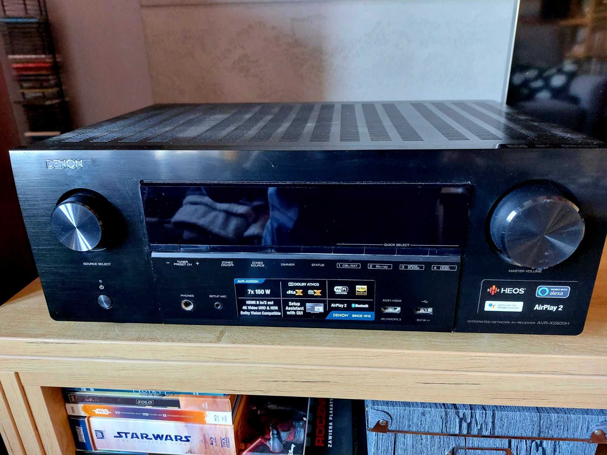 Amplituner Denon AVR-X2600H 7.2 4K eARC Wi-Fi BT Dolby Atmos kino dom