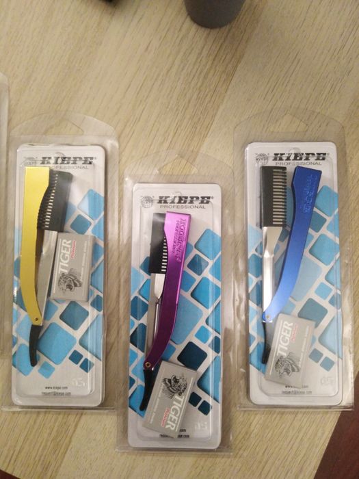 Navalha Kiepe profissional + cx 5 lâminas jaguar ou Lord
