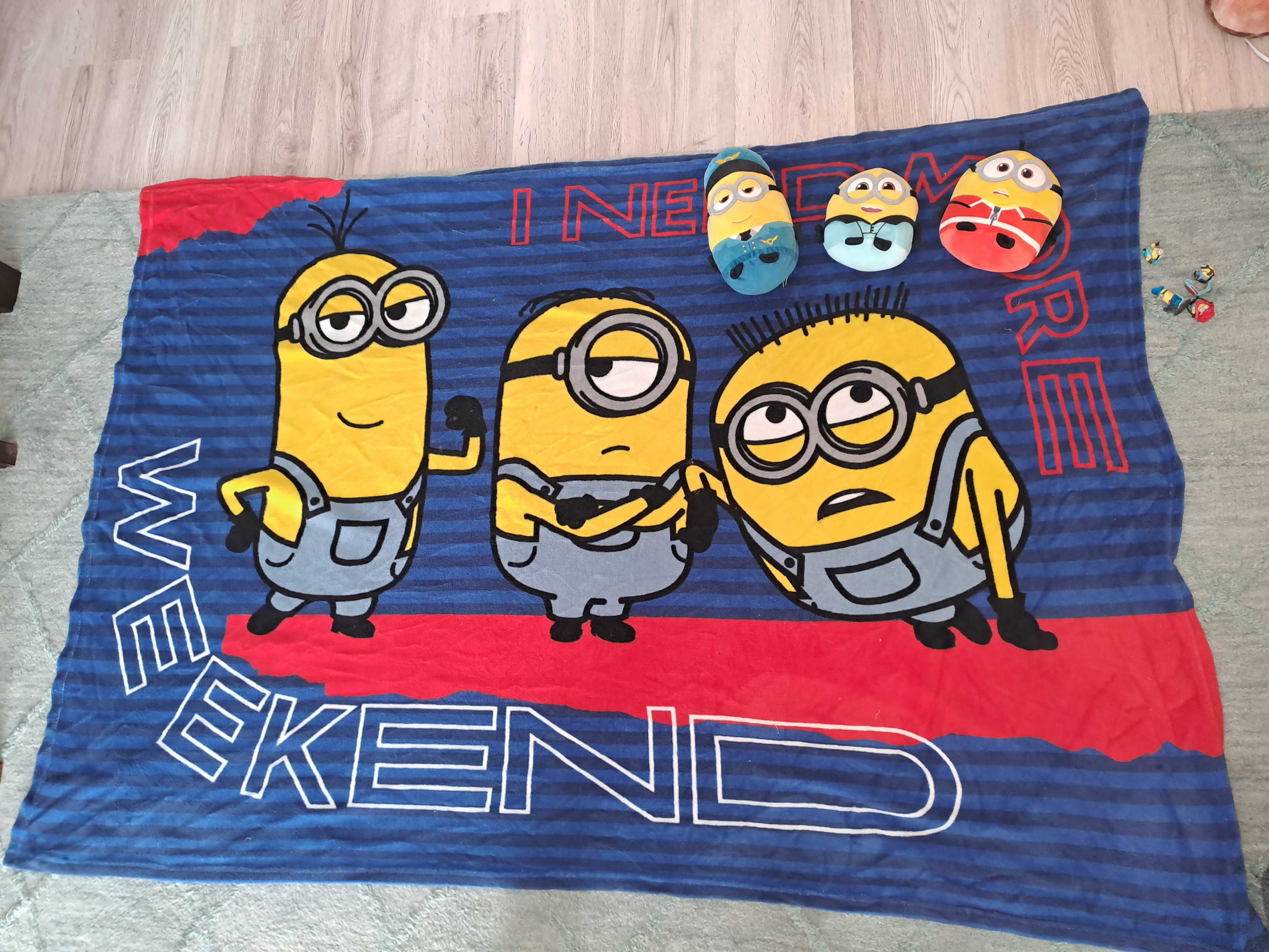 Kocyk minionki + maskotki pluszaki minionki