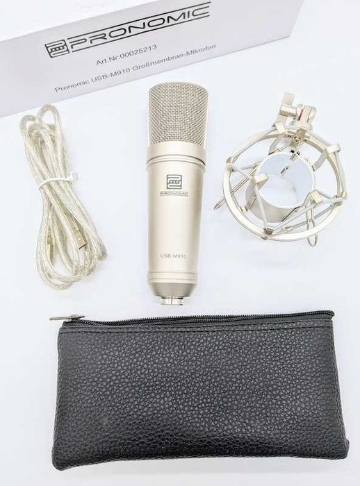 -80% do 14.12 PRONOMIC USB-M910 - Mikrofon pojemnościowy USB - NOWY