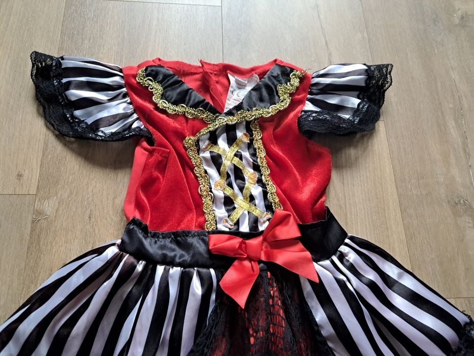 Piratka sukienka strój kostium 3-4 lata 98-104 pirat