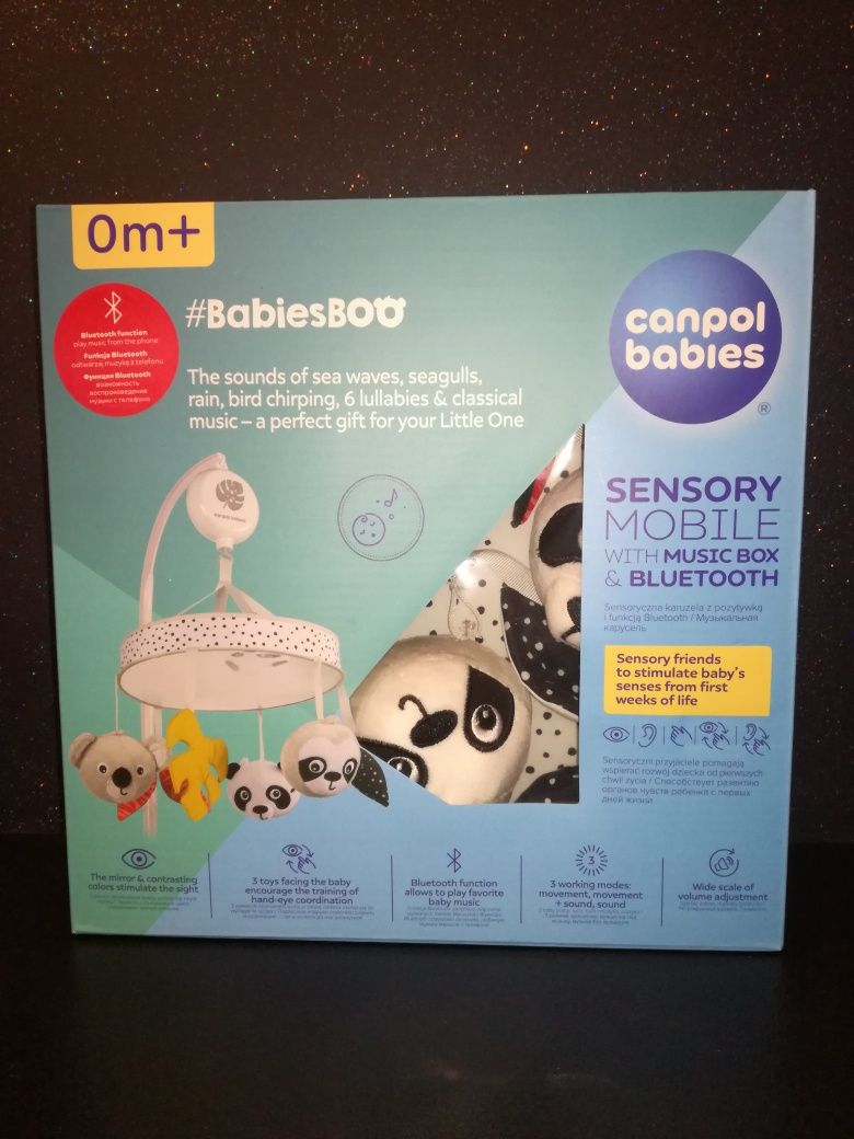 Karuzela Sensoryczna z pozytywką Funkcja Bluetooth 0m+ Canpol Babies