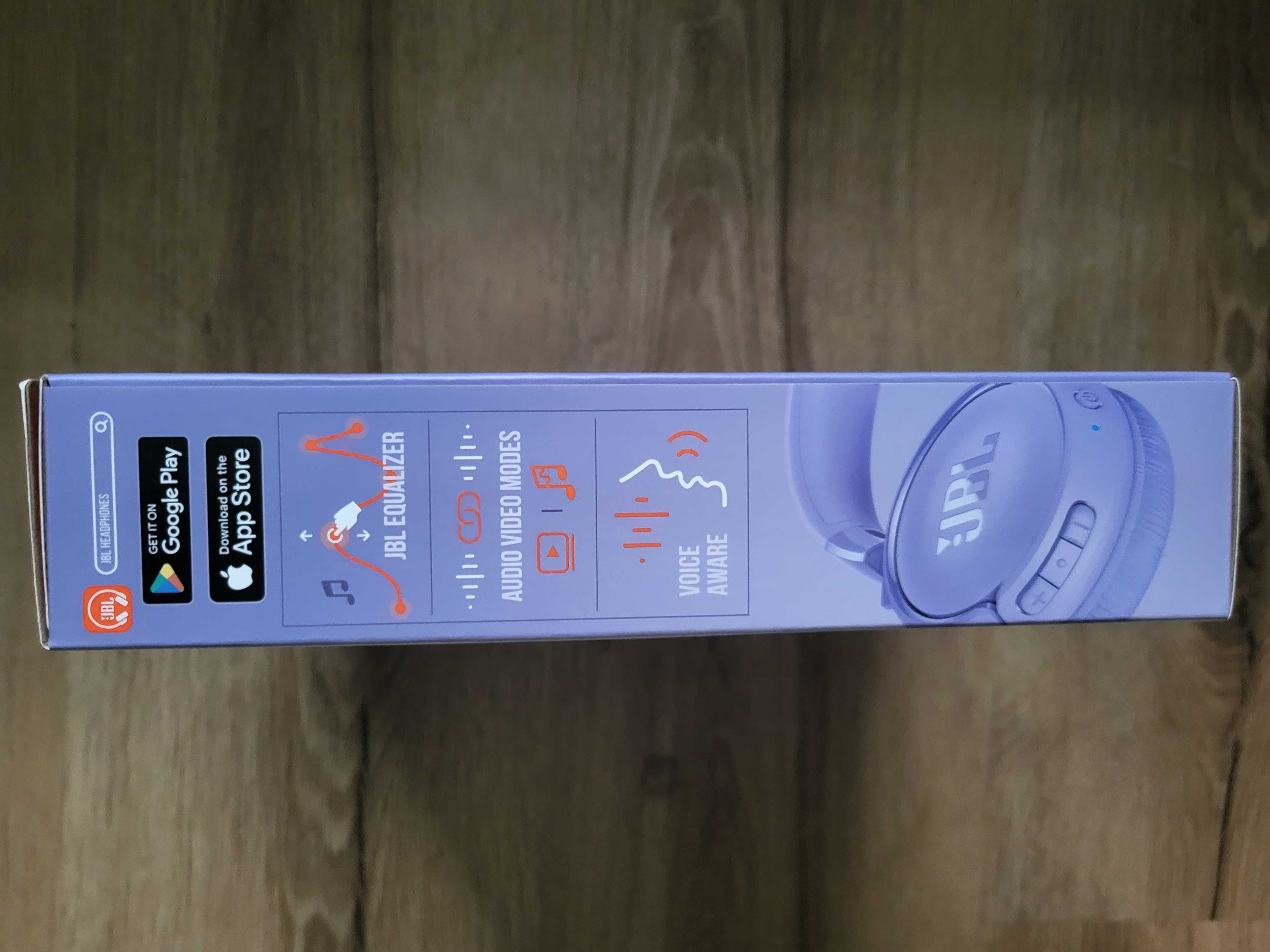 Nowe Słuchawki nauszne JBL Tune 520BT fioletowe pure bass bluetooth