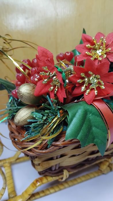 Рождественские новогодние сани