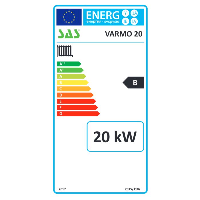 Kocioł, piec SAS VARMO 20 kW - zasypowy / tradycyjny 5 Klasa Ecodesign