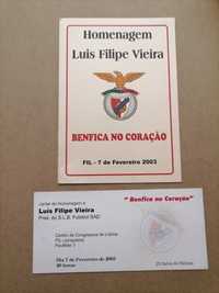 Memorabilia BENFICA Homenagem a Luis Filipe Vieira FIL 7/2/2003