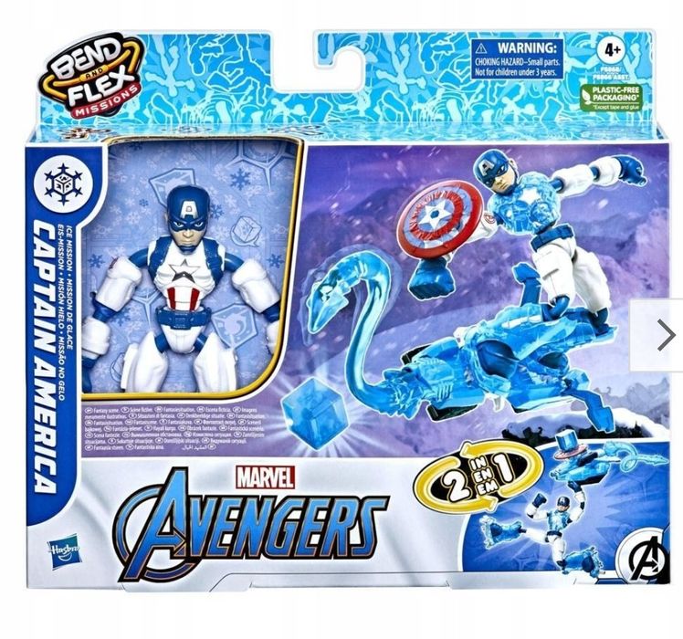 AVENGERS BEND and FLEX Kapitan Ameryka Ice Mission figurka